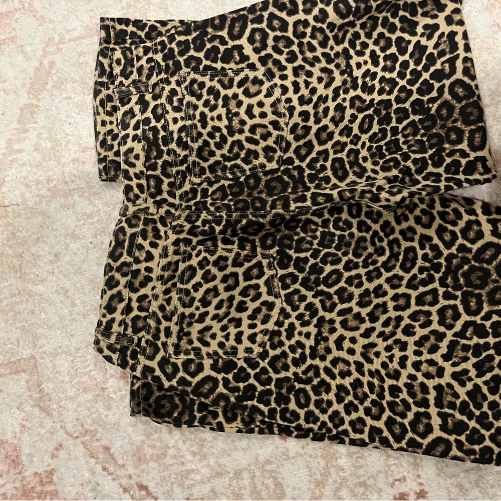 Leopard Print Ankle Jeans